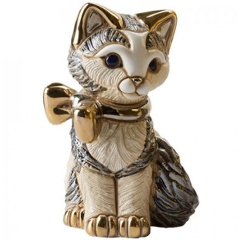 Изображение товара Коллекционная статуэтка DE ROSA RINCONADA Котенок с лентой ручной работы