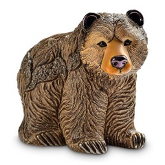 Изображение товара Коллекционная керамическая статуэтка Медведь Гризли от De Rosa выполнена вручную