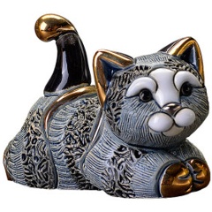 Изображение товара Коллекционная статуэтка DE ROSA RINCONADA Полосатый Котенок отдыхающий керамическая ручная работа