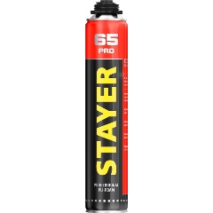 Изображение товара Пена монтажная STAYER BlackPRO 65 профессиональная, монтажная, пистолетная, всесезонная, 800мл