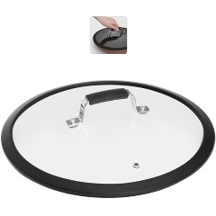 Изображение товара Крышка стеклянная NADOBA LOTA с силиконовым ободом, 28 см