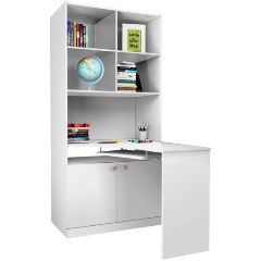 Изображение товара Стеллаж Polini kids Fun 1230 двухсекционный со столом, белый