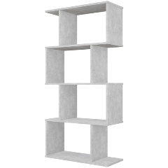 Изображение товара Стеллаж Polini Home Smart фигурный 4 секции, бетон