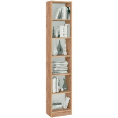 Изображение товара Стеллаж Polini Home Smart Вертикальный, 6 секций, 40x28x202 см, дуб крафт золотой