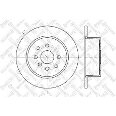 Изображение товара Диск тормозной задний STELLOX для Opel Vectra 1.6-2.0 95>