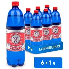 Изображение товара Вода минеральная СТЭЛМАС Mg+ газированная 1 л (6 штук в упаковке)