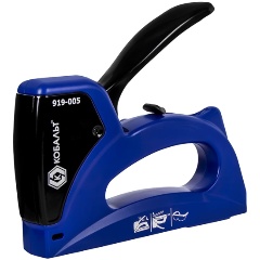 Изображение товара Степлер механический КОБАЛЬТ скобы 6-14 мм, тип 53, корпус из АВС-пластика, мет. крышка, регулятор удара, индикатор перезарядки (919-005)