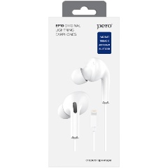 Изображение товара Стереогарнитура PERO EP10 Lightning connector Bluetooth белая