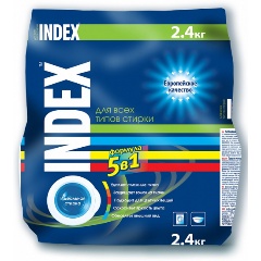 Изображение товара Стиральный порошок INDEX Автомат универсальный, 2.4 кг