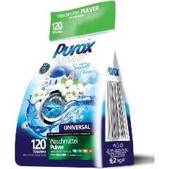 Изображение товара Универсальный стиральный порошок Purox 9.2 кг для автоматической и ручной стирки