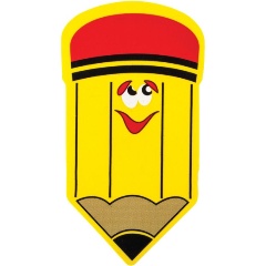 Изображение товара Стиратель магнитный для магнитно-маркерной доски ЮНЛАНДИЯ "Карандаш", 55х100 мм, желтый с рисунком, 237507