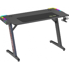 Изображение товара Стол геймерский Cactus CS-GTZ-BK-RGB столешница ДСП черный каркас черный