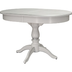 Изображение товара Стол МЕБЕЛИК обеденный Мебелик Тарун 4 белый/серебро