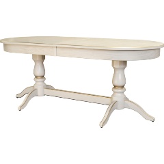 Изображение товара Стол МЕБЕЛИК обеденный Мебелик Тарун 5 слоновая кость/золото