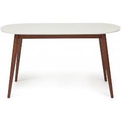 Изображение товара Стол обеденный TETCHAIR MAX (Макс), 140х80х75см, белый+коричневый