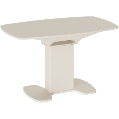 Изображение товара Стол обеденный ТРИЯ Портофино СМ(ТД)-105.02.11(1) Бежевое/Стекло бежевое матовое LUX