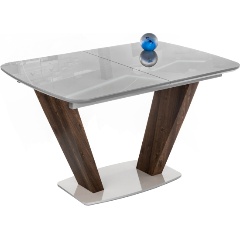 Изображение товара Стол обеденный WOODVILLE на тумбе Петир орех кантри / серый