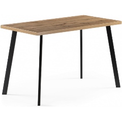 Изображение товара Стол обеденный WOODVILLE Тринити Лофт 120x80x75 25 мм дуб вотан / черный матовый