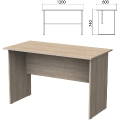 Изображение товара Стол письменный Бюджет, 1200х600х740 мм, дуб сонома, 402660-091