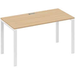 Изображение товара Стол письменный ЮНИТЕКС А4 на металлокаркасе UNO 140*70*75, натуральный дуб/белый
