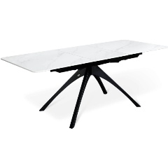 Изображение товара Стол раскладной Sheffilton SHT-T76 белый мрамор/черный