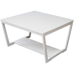 Изображение товара Журнальный стол Мебелик BeautyStyle 1 белый глянец со стеклом