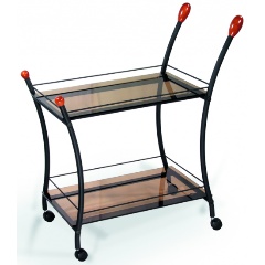 Изображение товара Стол сервировочный МЕБЕЛИК Поло черный/ тонированное