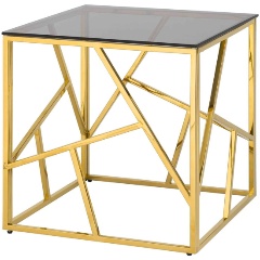 Изображение товара Стол журнальный СТУЛ ГРУП 55*55 АРТ ДЕКО, стекло smoke, сталь