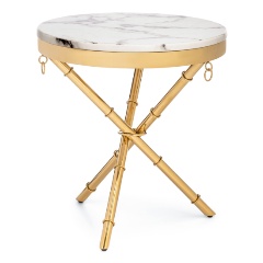 Изображение товара Стол журнальный WOODVILLE Monika 50х55 marble / gold