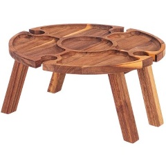 Изображение товара Столик AGNESS сервировочный (винный) акация, 30х30х15 см