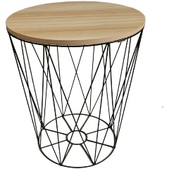 Изображение товара Столик-подставка Homium Wood Collection, цвет коричневый, круглый (LS18-5061)