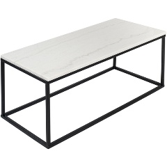 Изображение товара Столик журнальный Bergenson Bjorn Mayen, 90х40х35 см, белый/черный