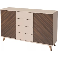 Изображение товара Комод STOLLINE Хармони 2 двери 4 ящика 468.07 Бежевый/Древесный