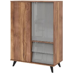 Изображение товара Комод 2 ящика STOLLINE Онтарио 474.05 Дуб Барокко/Серый глянец