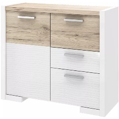 Изображение товара Комод STOLLINE Венето 266.02Н белый бежевый 4 ящика стильный и практичный