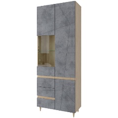 Изображение товара Шкаф STOLLINE Столлайн Киото СТЛ.339.02 Дуб небраска/Бетон тёмный