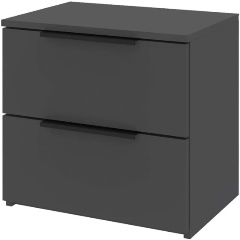 Изображение товара Тумба для хранения с двумя ящиками STOLLINE Лаура 464.23 серый уголь