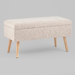 Изображение товара Банкетка STOOL GROUP Сторми с ящиком, стильная и практичная серо-бежевый дизайн