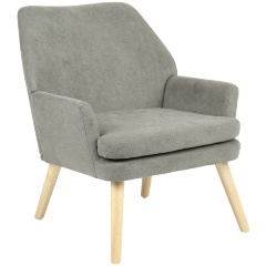 Изображение товара Кресло STOOL GROUP Харви серый с деревянными ножками и мягкой обивкой