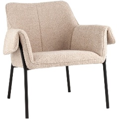 Изображение товара Кресло STOOL GROUP лаунж Бесс, бежевый, ткань альпака