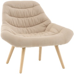 Изображение товара Кресло Олби Страйпс бежевый шенилл массив гевеи современное уютное
