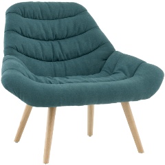 Изображение товара Кресло Олби Страйпс из ткани шенилл с деревянными ножками