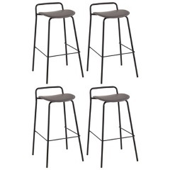 Изображение товара Стул барный STOOL GROUP Mantis, экокожа, темно-серый (4 шт/уп)