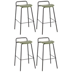 Изображение товара Стул барный Mantis из искусственной кожи зеленый 4 шт в упаковке