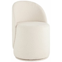 Изображение товара Пуф STOOL GROUP Loreen вращающийся букле белый