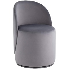 Изображение товара Пуф STOOL GROUP Loreen вращающийся велюр серый