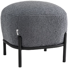 Изображение товара Пуф STOOL GROUP Стоун букле Fluffy темно-серый