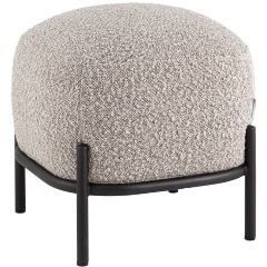 Изображение товара Пуф STOOL GROUP Стоун в серо-бежевой ткани букле минимализм стильный комфорт