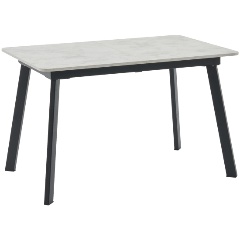 Изображение товара Стол STOOL GROUP Batu new 120-160/80/76, столешница ЛМДФ, ароза светлая, подстолье металл черный