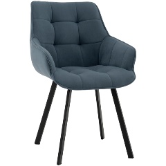 Изображение товара Кресло STOOL GROUP Амальри велюр серо-синий